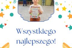 White and Blue Greeting Happy Birthday Card - 1
