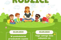 Green White Illustrative Preschool Enrollment Announcement - 1